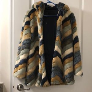 Faux fur coat